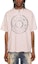Lookbook Acne Studios FW24 Distressed Logo Print Loose Fit Pink Tee Unisex CL0294-COA