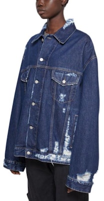 Acne Studios FW24 Distressed Oversized Denim Jacket Unisex Blue. C90180-AUZ Shop Acne Studios FW24 Distressed Oversized Denim Jacket Unisex Blue. C90180-AUZ