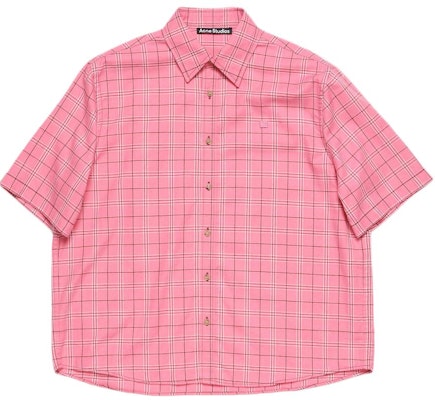 Camisa Unisex Acne Studios FW24 Flanelada Cuadros Rosa Tango Ajuste Holgado. CB0090-CKQ Order Camisa Unisex Acne Studios FW24 Flanelada Cuadros Rosa Tango Ajuste Holgado. CB0090-CKQ