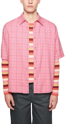 Camisa Unisex Acne Studios FW24 Flanelada Cuadros Rosa Tango Ajuste Holgado. CB0090-CKQ Lookbook Camisa Unisex Acne Studios FW24 Flanelada Cuadros Rosa Tango Ajuste Holgado. CB0090-CKQ