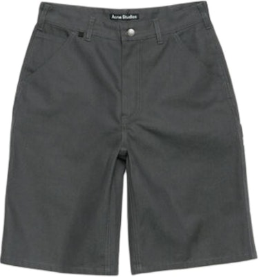 Acne Studios FW24 Face Logo Mid-Rise Loose Fit Shorts Unisex Dark Grey. CE0060-AA3 Buy Acne Studios FW24 Face Logo Mid-Rise Loose Fit Shorts Unisex Dark Grey. CE0060-AA3