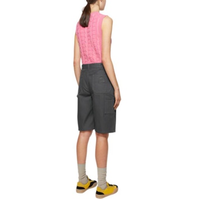 Acne Studios FW24 Face Logo Mid-Rise Loose Fit Shorts Unisex Dark Grey. CE0060-AA3 Shop Acne Studios FW24 Face Logo Mid-Rise Loose Fit Shorts Unisex Dark Grey. CE0060-AA3