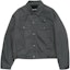 Order Acne Studios FW24 Face Logo Patch Oversized Long Sleeve Jacket Dark Gray Unisex C90187-AA3