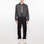 Lookbook Acne Studios FW24 Face Logo Patch Oversized Long Sleeve Jacket Dark Gray Unisex C90187-AA3
