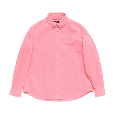 Acne Studios FW24 Face Oversized Dropped Shoulder Button Shirt Pink Unisex. C90164-CKQ