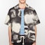 Lookbook Camisa Unisex Oversize Acne Studios FW24 con Estampado Negro/Blanco de Manga Corta CB0091-J83