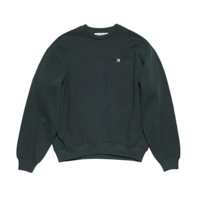 Acne Studios FW24 Face Unisex Crewneck Long Sleeve Sweatshirt Dark Grey. CI0172-AA3