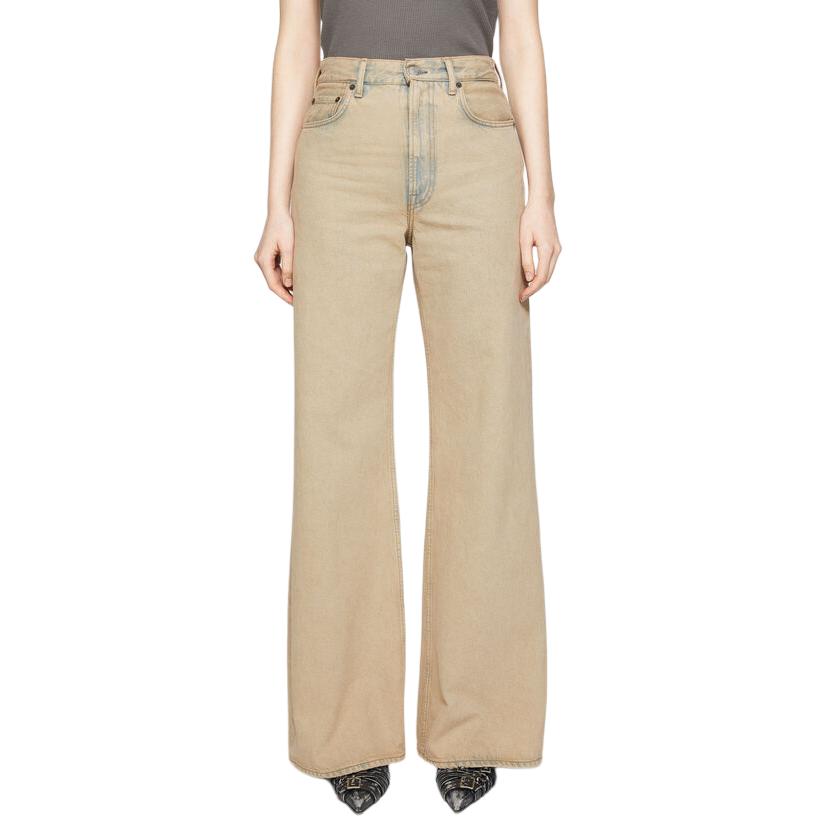 Lookbook Acne Studios FW24 高腰宽腿牛仔裤 中性 浅沙色. A00502-14L