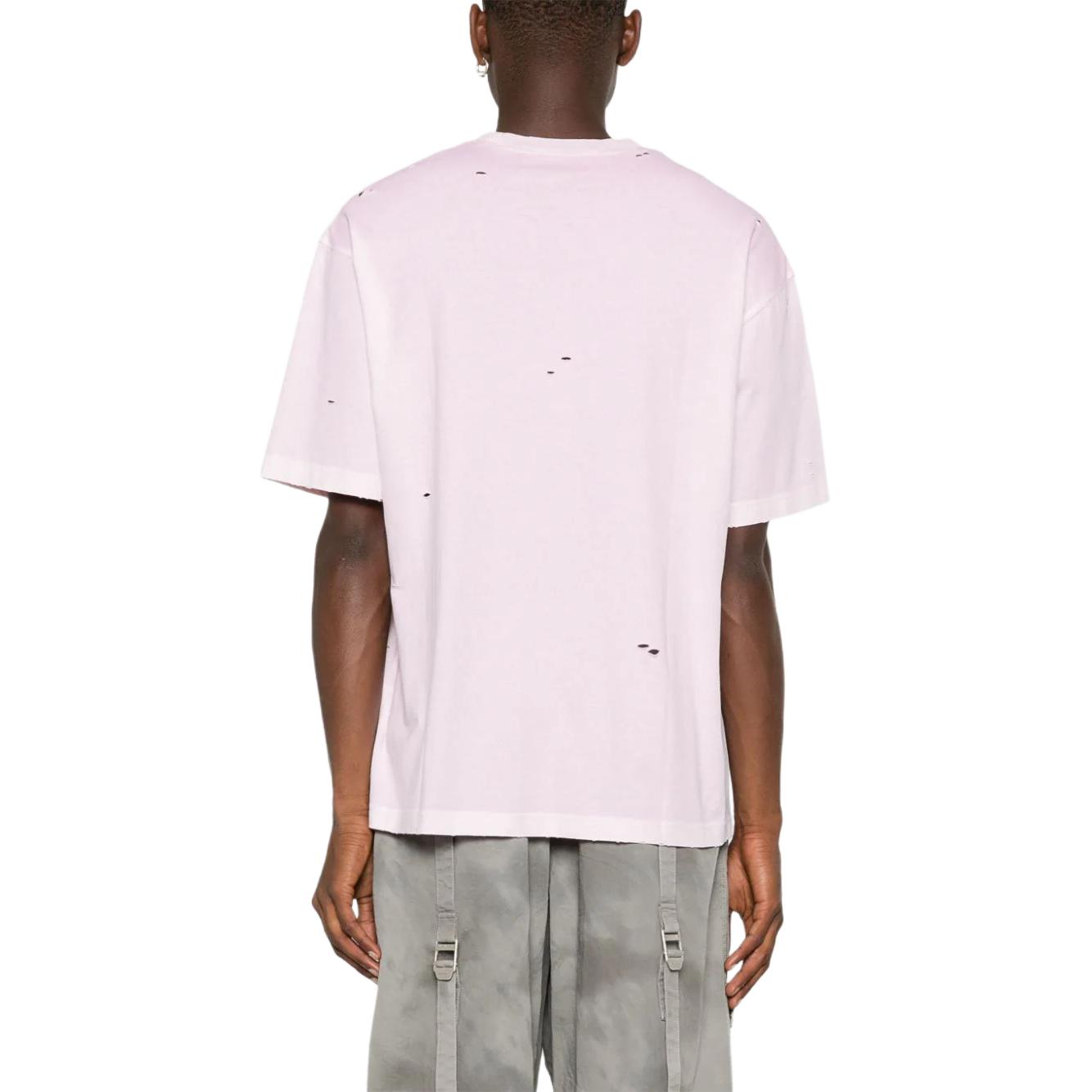 Shop Camiseta Oversize Unisex Acne Studios FW24 Multicolor Logo Rosa Claro CL0294-PINK