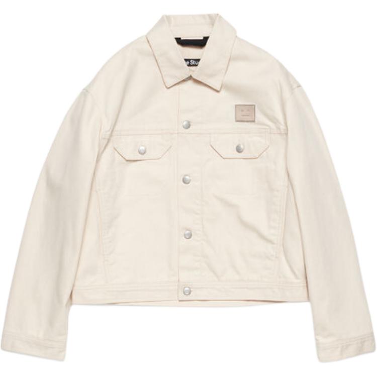 Acne Studios FW24 Oatmeal Button-Up Multi-Pocket Barn Jacket Unisex Casual Wear C90187-633