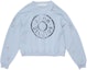 Order Acne Studios FW24 Oversized Distressed Letter Print Crewneck Sweatshirt Blue Unisex. CI0179-AIQ