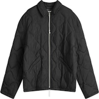 Acne Studios FW24 Quilted Barn Jacket with Zip and Collar - Black B90764-900 Acne Studios FW24 Quilted Barn Jacket with Zip and Collar - Black B90764-900