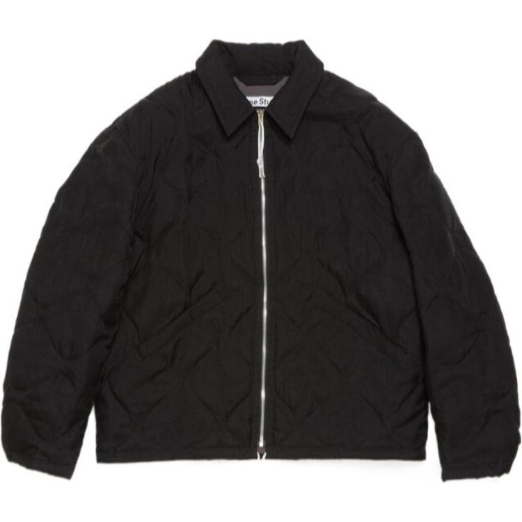 Order Chaqueta Acolchada Acne Studios FW24 con Cremallera y Cuello - Negra. B90764-900