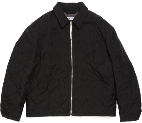 Chaqueta Acolchada Acne Studios FW24 con Cremallera y Cuello - Negra. B90764-900 Order Chaqueta Acolchada Acne Studios FW24 con Cremallera y Cuello - Negra. B90764-900