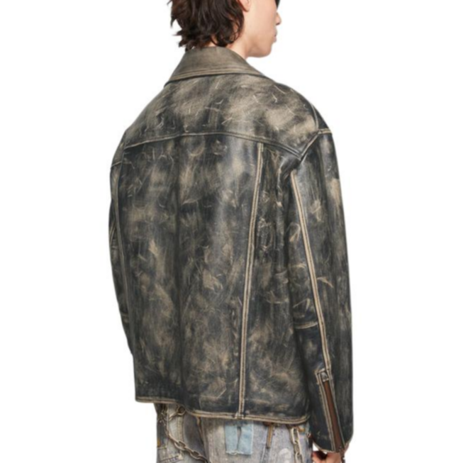 Shop Acne Studios FW24 黑色寬鬆拉鍊口袋夾克 男裝外套 B70148-900