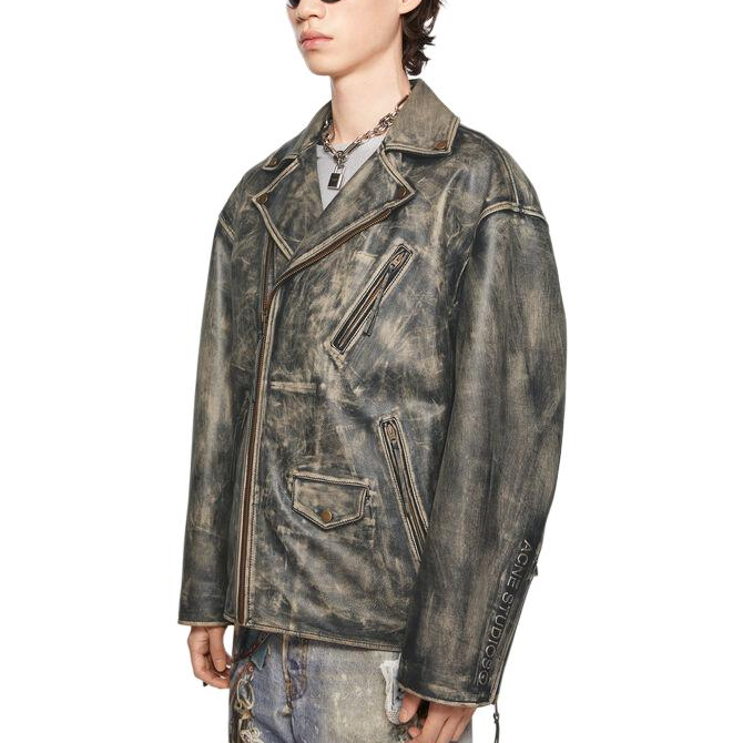 Purchase Acne Studios FW24 黑色寬鬆拉鍊口袋夾克 男裝外套 B70148-900