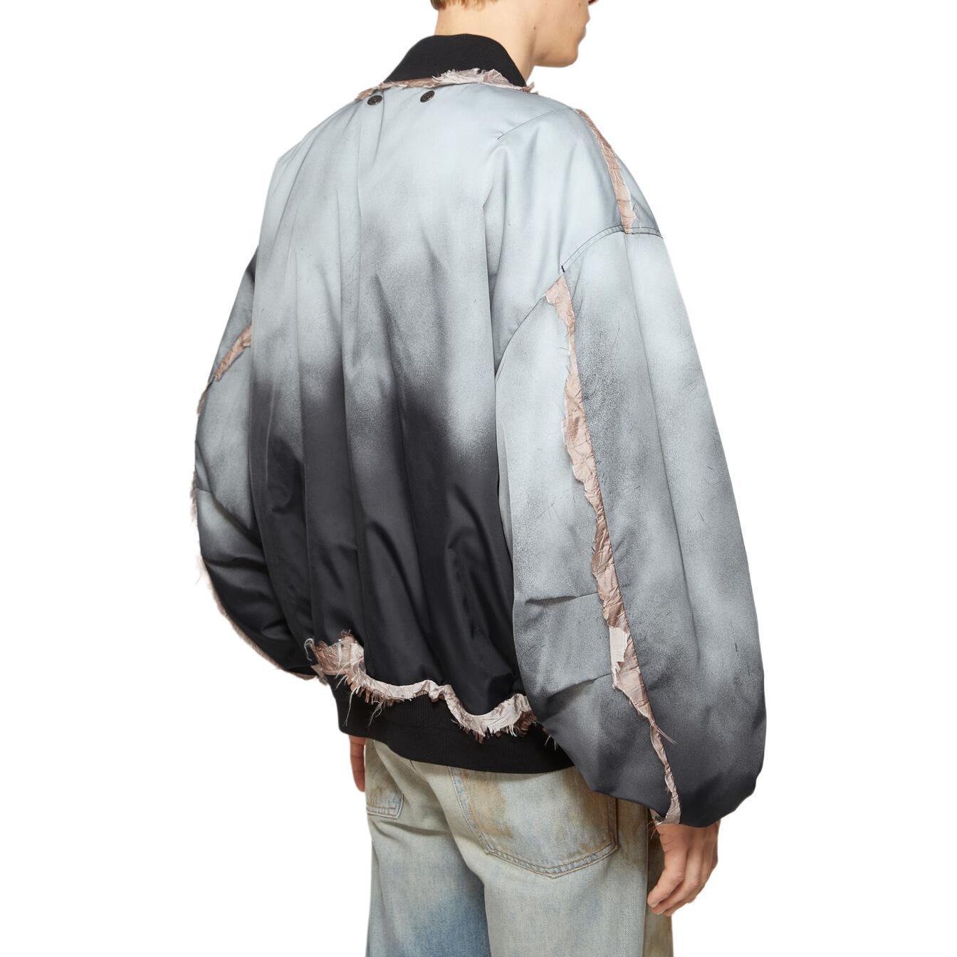 Purchase Acne Studios FW24 Relaxed Logo Embroidered Zip-Up Cotton Jacket Black Mens. B90789-BM0