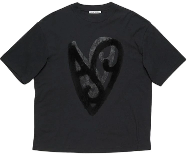 acne-studios-fw-24-retro-heart-graffiti-print-unisex-black-t-shirt-cl-0299-black