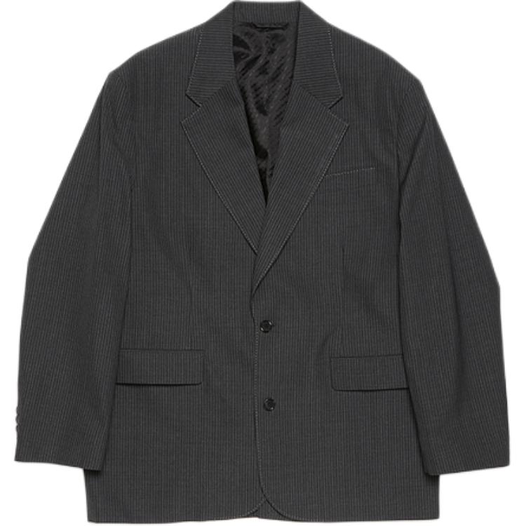 Order Blazer Acne Studios FW24 Hombre de Rayas Holgado Manga Larga Gris Carbón. BH0208-AA2