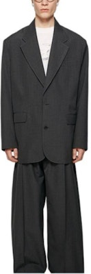 Blazer Acne Studios FW24 Hombre de Rayas Holgado Manga Larga Gris Carbón. BH0208-AA2 Lookbook Blazer Acne Studios FW24 Hombre de Rayas Holgado Manga Larga Gris Carbón. BH0208-AA2