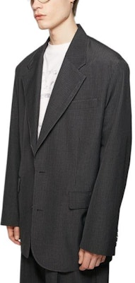 Blazer Acne Studios FW24 Hombre de Rayas Holgado Manga Larga Gris Carbón. BH0208-AA2 Shop Blazer Acne Studios FW24 Hombre de Rayas Holgado Manga Larga Gris Carbón. BH0208-AA2