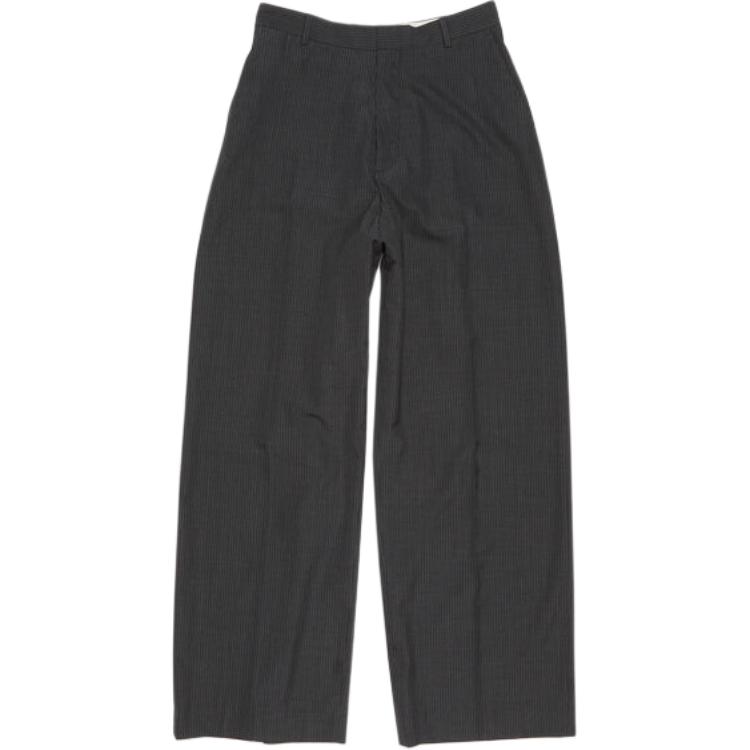 Order Pantalones de Traje Acne Studios FW24 Rayados Pierna Ancha Gris Carbón Hombre. BK0632-AA2