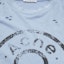 Sizing Acne Studios FW24 Unisex Distressed Logo Print T-Shirt Light Blue CL0294-AIQ