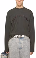 Lookbook Acne Studios FW24 水洗黑皮革徽標超大長袖T恤 男女皆宜 CL0304-BM0