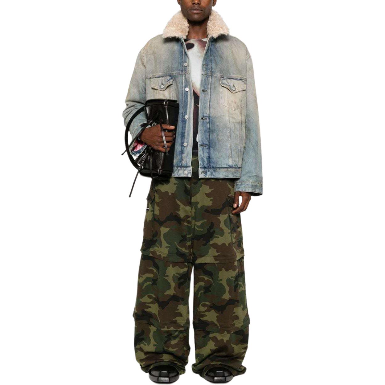 Lookbook Acne Studios FW24中性款洗水丹宁纽扣夹克中蓝色 C90172-Medium Blue