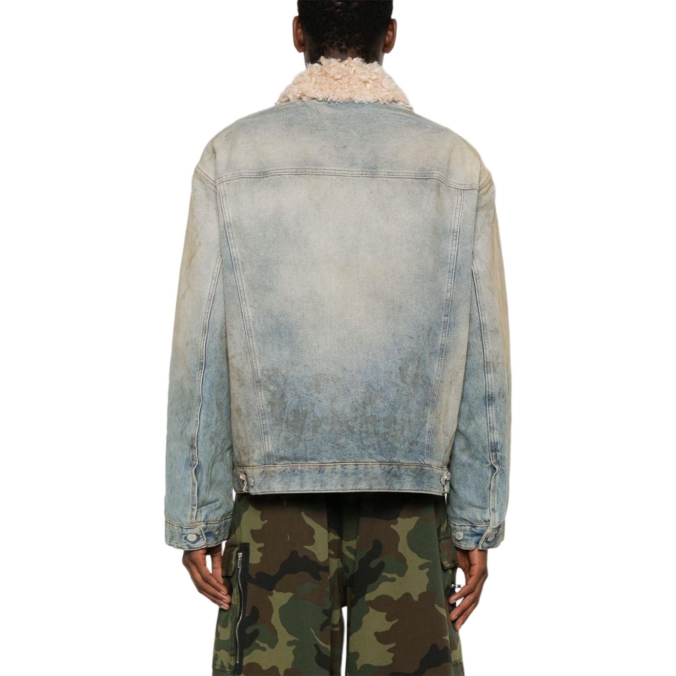 Purchase Acne Studios FW24中性款洗水丹宁纽扣夹克中蓝色 C90172-Medium Blue