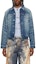 Buy Acne Studios FW24 Washed Denim Jacket for Men in Mid Blue. B90793-863