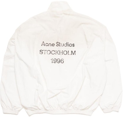 Acne Studios FW25 灰白色寬鬆款拉鍊夾克附字母標誌外套。 B90791-DC6 Buy Acne Studios FW25 灰白色寬鬆款拉鍊夾克附字母標誌外套。 B90791-DC6