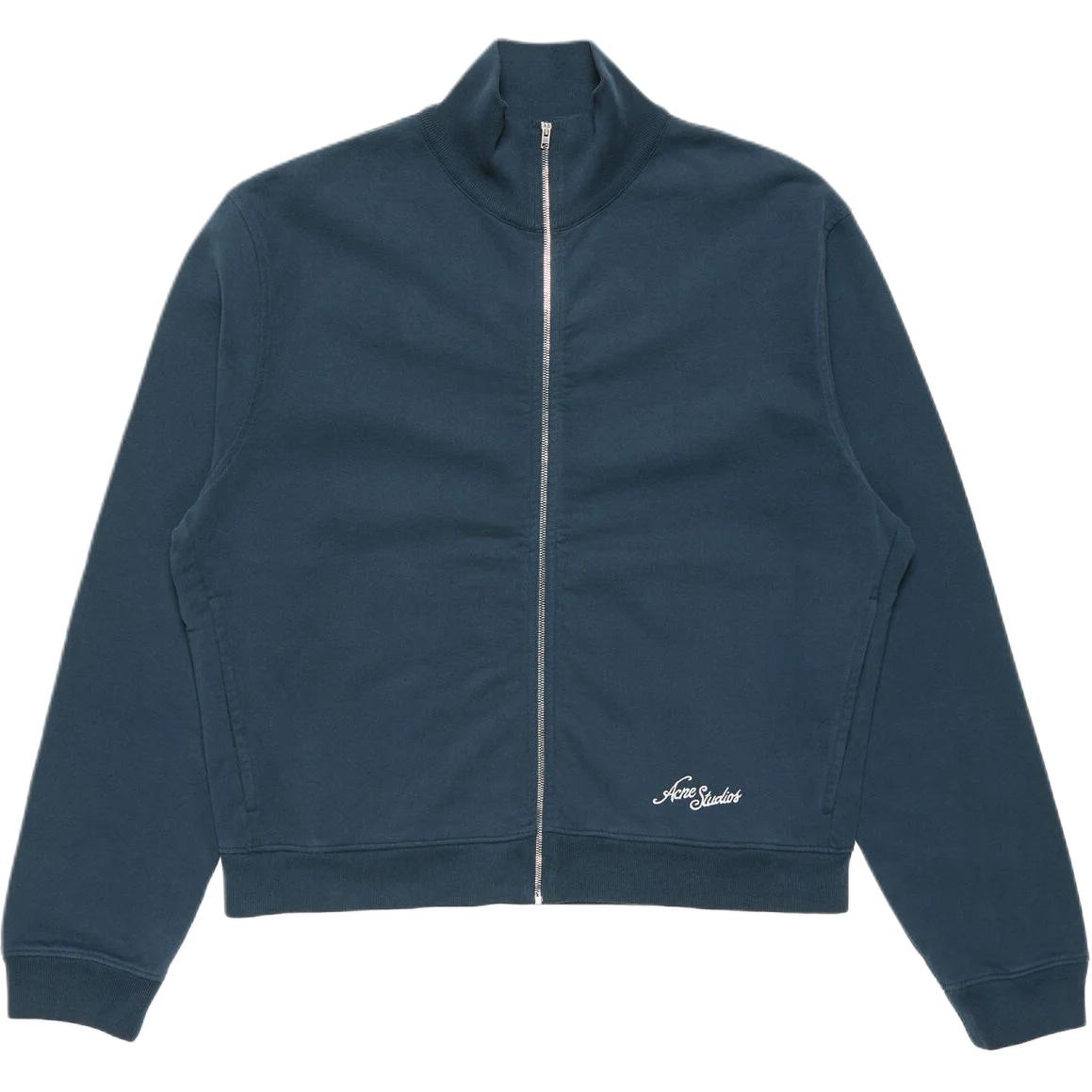 Acne Studios FW25 Embroidered Logo Zip-Up Ribbed Comfort Jacket Unisex CI0200-BPA