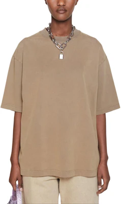 Camiseta Unisex Oversize Logo Acne Studios FW 2024 Gris Taupe. CL0218-DIA Lookbook Camiseta Unisex Oversize Logo Acne Studios FW 2024 Gris Taupe. CL0218-DIA