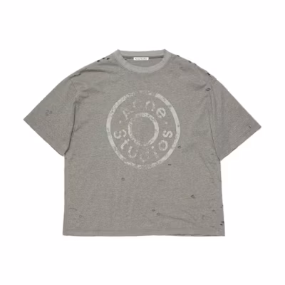 Acne Studios FW 2024 Unisex Letter Print Loose Fit T-Shirt Moss Green. CL0294-BCA
