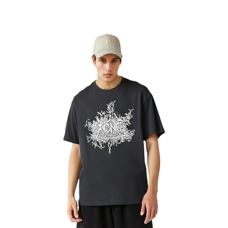 Purchase Acne Studios 发光徽标男女同款黑色圆领T恤。 BL0358-BM0