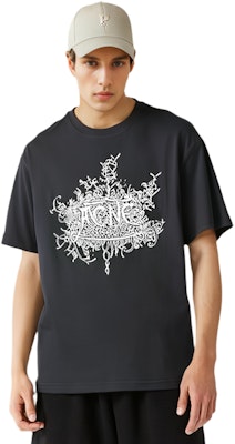 Acne Studios Glow Logo Unisex Black Crewneck T-Shirt. BL0358-BM0 Purchase Acne Studios Glow Logo Unisex Black Crewneck T-Shirt. BL0358-BM0