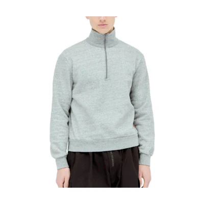Acne Studios Half-Zip High-Neck Sweatshirt Grey Mens Casual Pullover CI0164-CC3