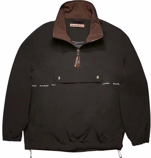 acne-studios-half-zip-logo-print-high-neck-jacket-black-mens-b90458-900