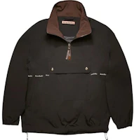 Acne Studios Half-Zip Logo Print High Neck Jacket Black Mens B90458-900 Acne Studios Half-Zip Logo Print High Neck Jacket Black Mens B90458-900