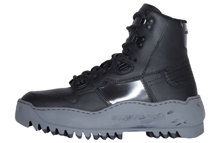 Acne Studios High-Top Sneaker 'Black Leather' BD0227-CF4