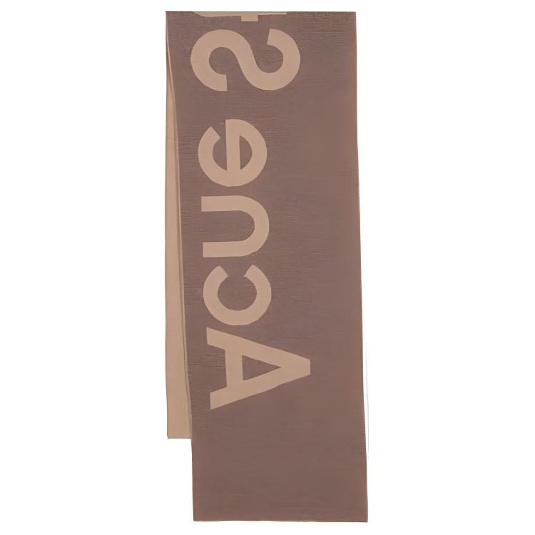 Acne Studios Jacquard Logo Knit Scarf Men’s Brown. CA0154640