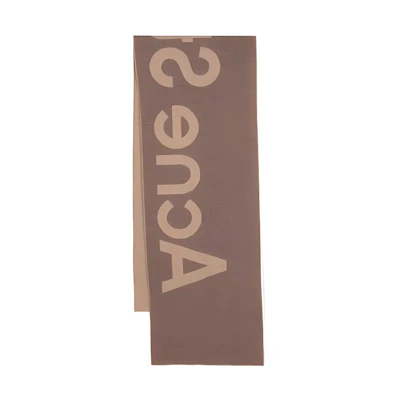 Acne Studios Jacquard Logo Knit Scarf Men’s Brown. CA0154640