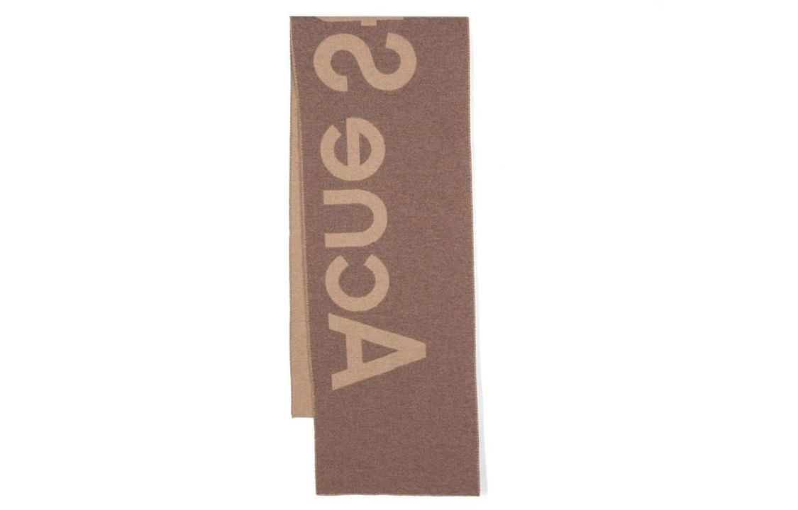 Acne Studios Jacquard Logo Knit Scarf Men’s Brown. CA0154640 圖 2