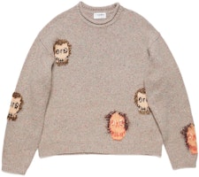 Acne Studios Jacquard Skull Mohair Crewneck Sweater Brown Men’s B60307-DML Acne Studios Jacquard Skull Mohair Crewneck Sweater Brown Men’s B60307-DML