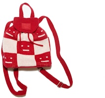 Acne Studios Knitted Face Backpack Deep Red Acne Studios Knitted Face Backpack Deep Red