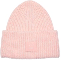Acne Studios Large Embroidered Logo Patch Knit Beanie Unisex Pink. FA-UX-HATS000063 Acne Studios Large Embroidered Logo Patch Knit Beanie Unisex Pink. FA-UX-HATS000063