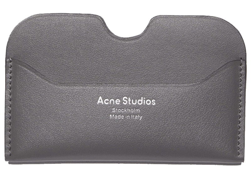 Acne Studios Leather Card Case Dark Grey