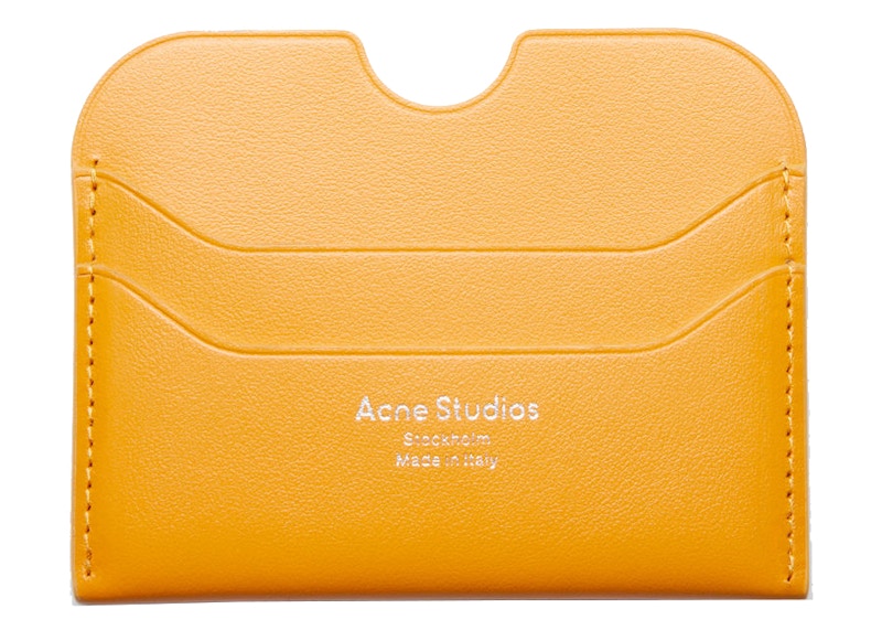 Acne Studios Leather Card Holder Pumpkin Orange