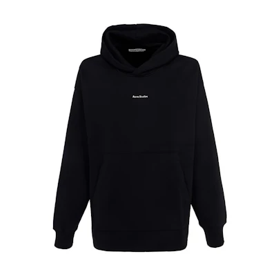 Acne Studios Logo Distressed Pullover Sweatshirt Black BI0079-900